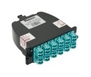 PANDUIT Волоконно- оптическая кассета QuickNet с разъемом МТР 2-го поколения, 24 волокна 50/125µm (OM3) 10Gig, 12 дуплексных LC-адаптеров, смена полярности - Method A, standard