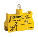 DKC / ДКС Контактный блок с клеммным безвинтовым зажимом со светодиодом на 24В
