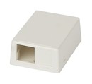 PANDUIT Коробка поверхностного монтажа для одного или двух модулей Mini-Com®; имеет съемную заглушку для второго модуля, 23,11x44,96х61,98 мм (белая) (заменена на CBXQ2AW-A)