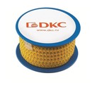 DKC / ДКС Колечко маркировочное ".", 1,3-2,5мм, черное на желтом