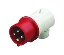 DKC / ДКС Вилка кабельная угловая, винтовой зажим, 16A, 3P+E, IP44, для сечения кабеля 1,5-2,5мм2, 400В, цвет красный