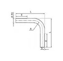 DKC / ДКС Поворот труба-труба 90°, номинальный ф50мм, IP67, толщина стенки 1,2мм, из нержавеющей стали AISI 316L