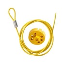 BRADY Блокиратор тросовый Pro-lock II с механизмом закрытия, длина троса 1.5м, материалы - полипропилен и нержавеющая сталь, цвет желтый