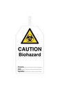 BRADY Бирка безопасности, легенда "CAUTION Biohazard", 145*85 мм, материал ПВХ, 10шт/упак"