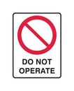 BRADY Магнитные знаки, легенда "DO NOT OPERATE", 105*148 мм, 5 шт"