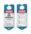 BRADY Алюминиевые замковые множители с этикетками «DANGER DO NOT OPERATE», синие, (5шт/к-т)