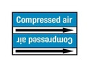 BRADY Стрелка для маркировки трубопровода, легенда "Compressed Air", белый на синем, 100мм*33м, высота текста 8 мм, 505 маркеров/рулон, B-7520(ламинированный полиэстер)"