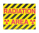 BRADY Наполная самоклеющаяся табличка с надписью "Radiation Area", материал В-534, цвет - черный и маджента на желтом, размер 355,6 мм Х 457,2 мм