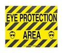 BRADY Наполная самоклеющаяся табличка с надписью "Eye Protection Area", материал В-534, цвет - черный на желтом, размер 355,6 мм Х 457,2 мм