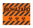 BRADY Наполная самоклеющаяся табличка с надписью "Biohazard", материал В-534, цвет - черный на оранжевом, размер 355,6 мм Х 457,2 мм