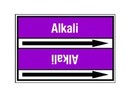 BRADY Стрелка для маркировки трубопровода, легенда "Alkali", белый на фиолетовом, 52мм*402мм, 2 рулона по 15 маркеров, B-7520(ламинированный полиэстер)"