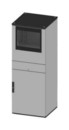 DKC / ДКС Сборный напольный компьютерный шкаф серии CQEC, 1600x600x600мм (ВхШхГ), для эксплуатации в промышленных условиях, IP55, цвет серый RAL 7035