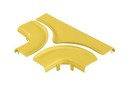 PANDUIT Трехсекционная крышка для горизонтального Т-образного разветвителя FiberRunner, 6" х 4" (150 мм х 100 мм), жёлтая