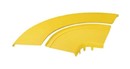 PANDUIT Двухсекционная крышка для горизонтального правого угла FiberRunner 12" х 4" (300 мм х 100 мм), жёлтая