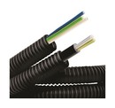 DKC / ДКС Труба гибкая гофрированная, номинальный ф16мм, ПНД, цвет черный, в комплекте с кабелем ВВГнг-LS 2,5х3 ГОСТ
