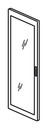 LEGRAND Реверсивная дверь остекленная - XL3 4000 - ширина 725 мм
