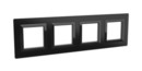 DKC / ДКС Рамка из натурального стекла, черная, 8 модулей, Avanti