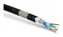 Hyperline (305 м) Кабель для сетей Industrial Ethernet, категория 5e, 4x2x24 AWG (0.51 мм), однопроволочные жилы (solid), SF/UTP, для внутренней прокладки, двойная оболочка, PVC (UV), черный