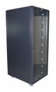 Hyperline Шкаф напольный 19", 47U, 2289x600х1000, передняя стеклянная дверь, задняя перфорированная дверь, регулируемые ножки, ролики, съемные боковые панели, цвет черный (RAL 9004) (собранный)
