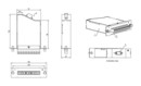 Hyperline Волоконно-оптическая кассета 1xMTP (папа), 120x32 мм, 12LC адаптеров (цвет синий), 12 волокон, OS2, 10Gig