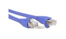 Hyperline (PC-LPM-STP-RJ45-C6A-1F-BL) Патч-корд F/UTP, экранированный, Cat.6a (100% Fluke Component Tested) 10G, PVC, 0.3 м, синий