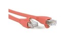 Hyperline (PC-LPM-STP-RJ45-C6A-1F-RD) Патч-корд F/UTP, экранированный, Cat.6a (100% Fluke Component Tested) 10G, PVC, 0.3 м, красный