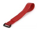 Hyperline Хомут для кабеля, липучка с жесткой застежкой, 290x20 мм, красный