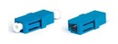 Hyperline Проходной адаптер LC-LC, SM (для одномодового кабеля), корпус пластмассовый, simplex, (синий)