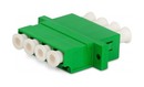 Hyperline Проходной адаптер LC-LC quadro, 4 волокна, для APC, SM (для одномодового кабеля), корпус пластмассовый (SC Adapter Duplex dimension)