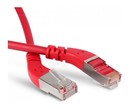 Hyperline Патч-корд F/UTP угловой, экранированный, левый 45°-левый 45°, Cat.5e (100% Fluke Component Tested), LSZH, 1 м, красный