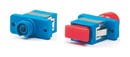 Hyperline Проходной адаптер SC-FC, SM (для одномодового кабеля), корпус пластмассовый, (синий)