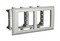 DKC / ДКС Рамка-суппорт серебристый металлик для In-liner Front, 4 модуля, Avanti